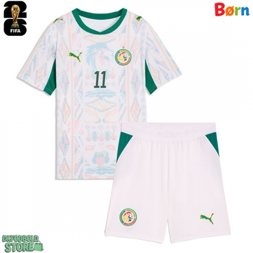 Senegal Nicolas Jackson #11 Replika Babytøj Hjemmebanesæt Børn VM 2026 Kortærmet (+ Korte bukser)